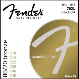 струни FENDER 70XL для акустичної гітари десятка